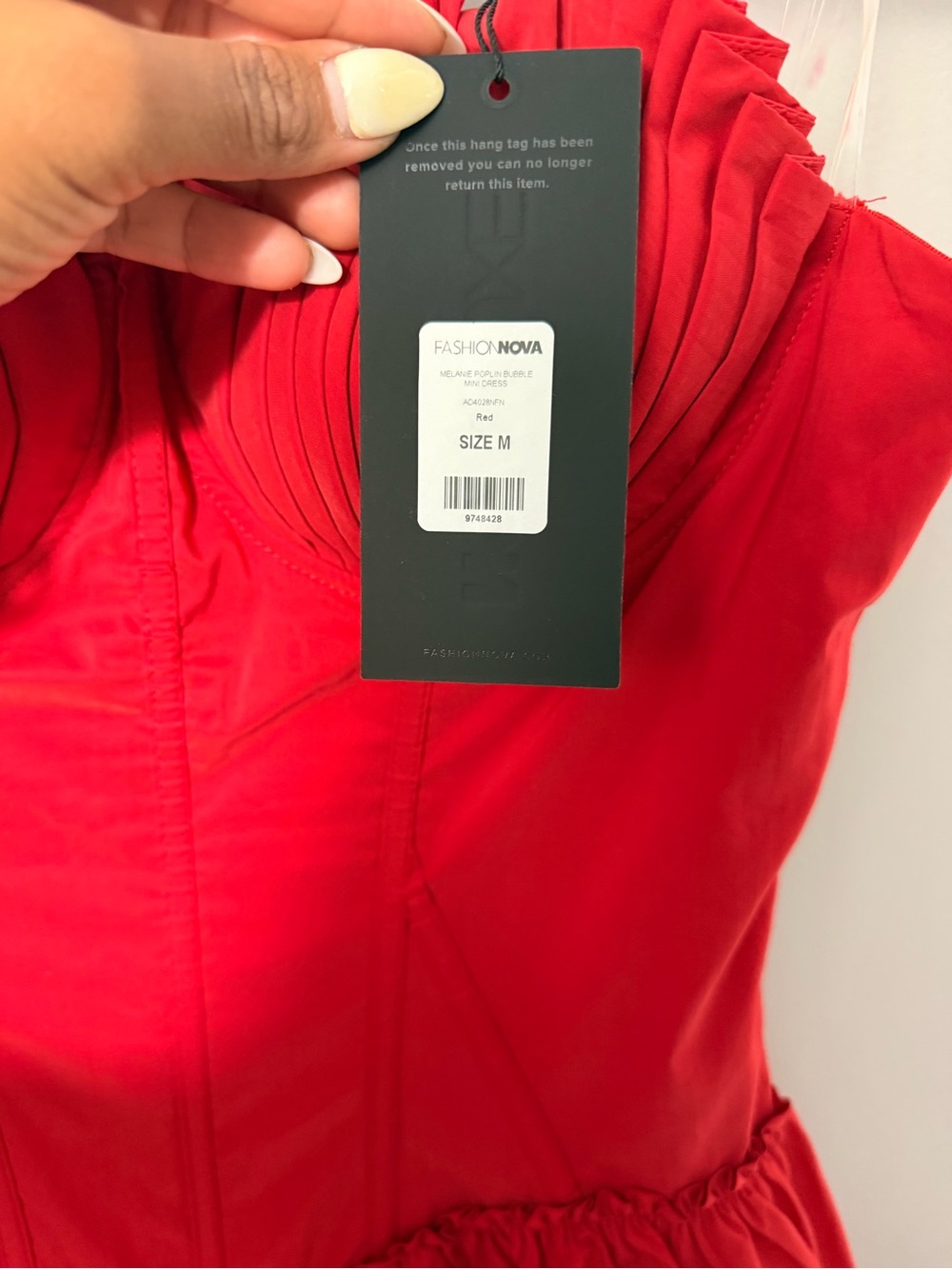 Fashion Nova Strapless Red Corset Bubble Mini Dress - Picture 5 of 5